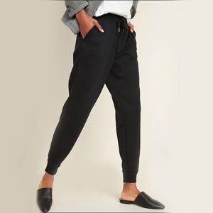 Old Navy Mid-Rise Tapered Leg Black Jogger Pants S